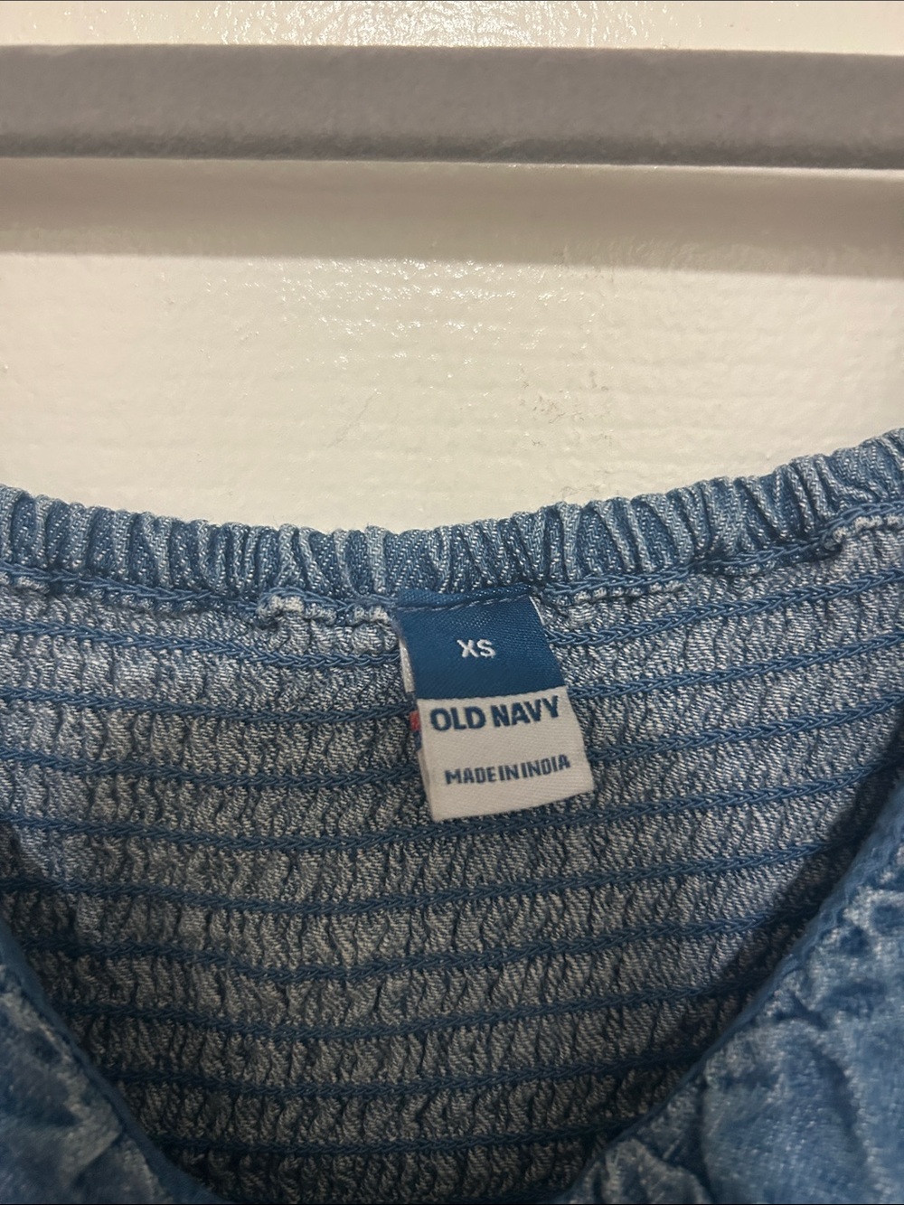 Old Navy Blue Denim Puff-Sleeve Maxi Dress - Picture 2 of 3